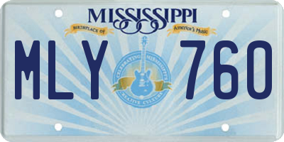 MS license plate MLY760