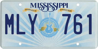 MS license plate MLY761