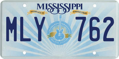 MS license plate MLY762
