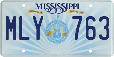 MS license plate MLY763