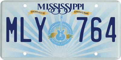 MS license plate MLY764