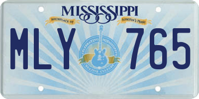MS license plate MLY765
