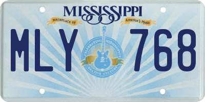 MS license plate MLY768