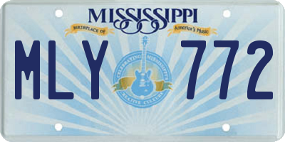 MS license plate MLY772
