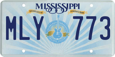 MS license plate MLY773