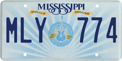 MS license plate MLY774