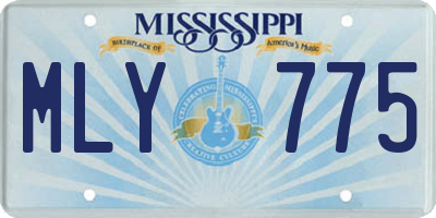 MS license plate MLY775