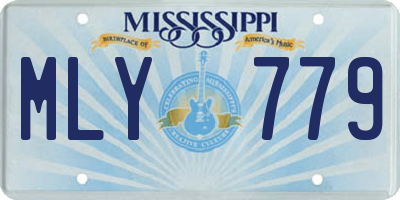 MS license plate MLY779
