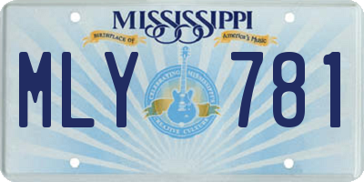 MS license plate MLY781
