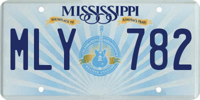 MS license plate MLY782