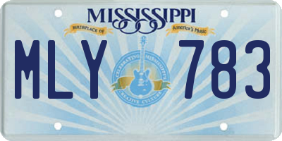 MS license plate MLY783