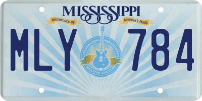 MS license plate MLY784