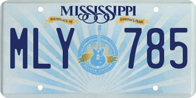 MS license plate MLY785