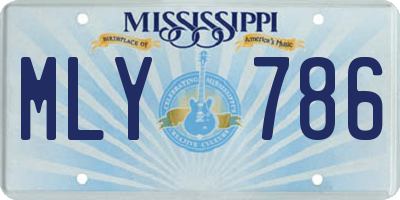 MS license plate MLY786