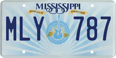 MS license plate MLY787