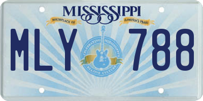 MS license plate MLY788