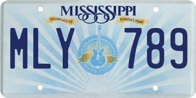 MS license plate MLY789