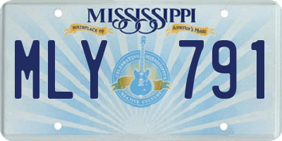 MS license plate MLY791