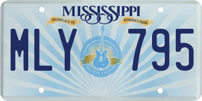 MS license plate MLY795