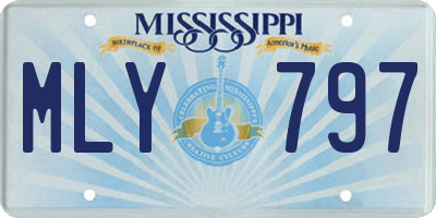 MS license plate MLY797