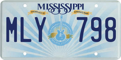 MS license plate MLY798