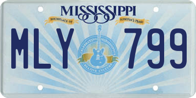 MS license plate MLY799