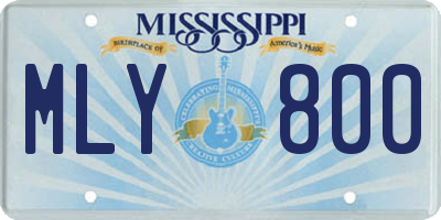 MS license plate MLY800