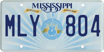 MS license plate MLY804