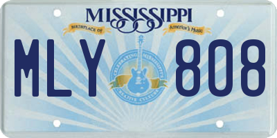 MS license plate MLY808