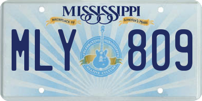 MS license plate MLY809