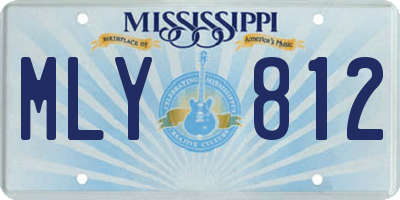 MS license plate MLY812