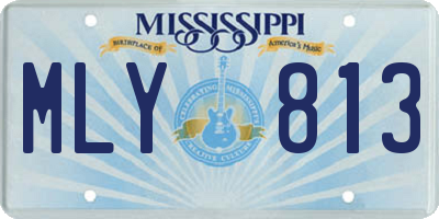 MS license plate MLY813
