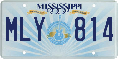 MS license plate MLY814