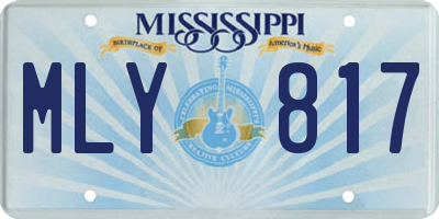 MS license plate MLY817