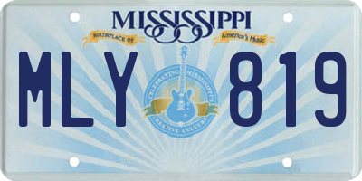 MS license plate MLY819