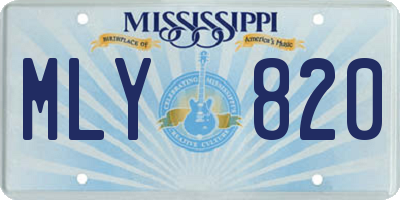 MS license plate MLY820