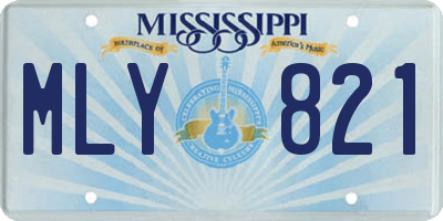 MS license plate MLY821