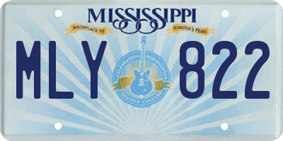 MS license plate MLY822