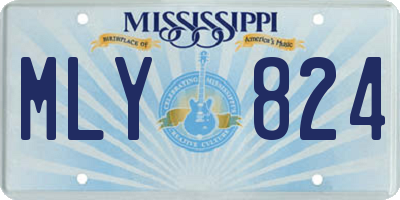 MS license plate MLY824