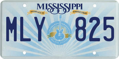 MS license plate MLY825