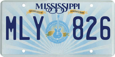 MS license plate MLY826