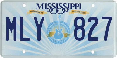 MS license plate MLY827