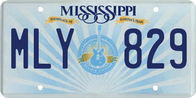 MS license plate MLY829