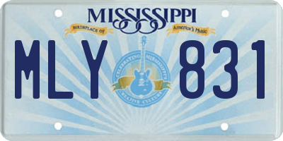 MS license plate MLY831