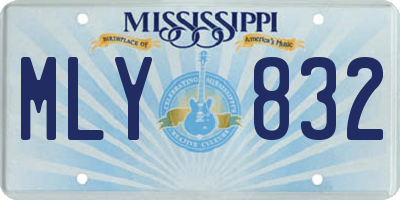 MS license plate MLY832