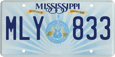 MS license plate MLY833