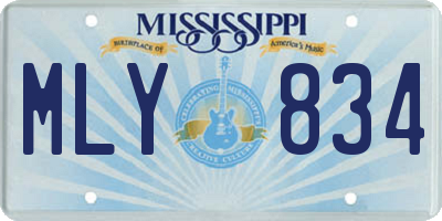 MS license plate MLY834