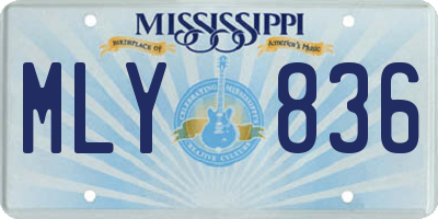 MS license plate MLY836