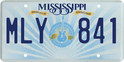 MS license plate MLY841