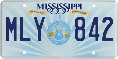 MS license plate MLY842